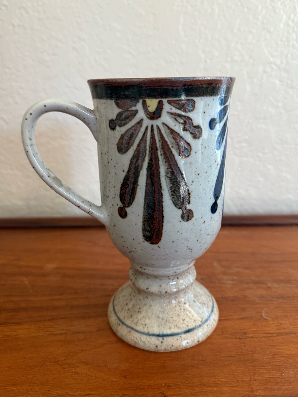 Vintage Otagiri Speckled Stoneware Footed Coffee Mug from Japan